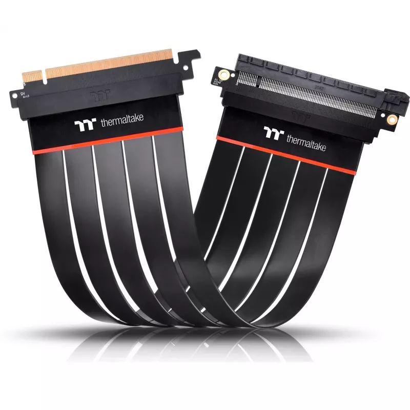 Thermaltake AC-058-CO1OTN-C1 PCIe 4.0 x16 riser-jatkokaapeli, 0,3 m, musta