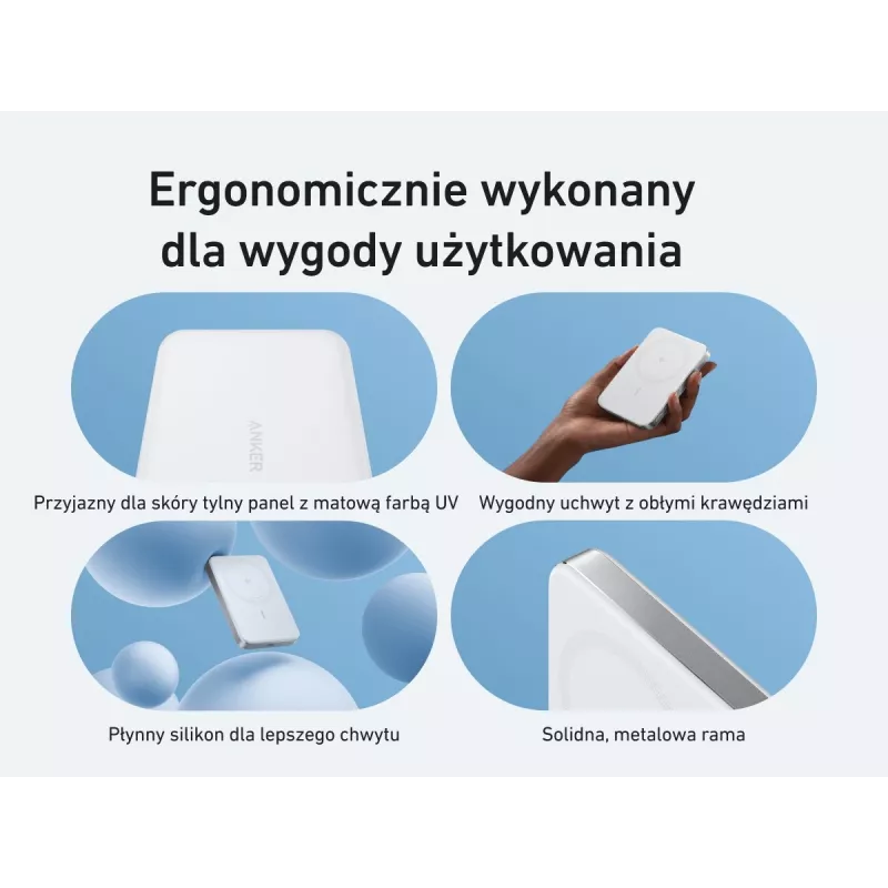 Anker MagGo varavirtalähde 10K magneettinen langaton valkoinen, valkoinen