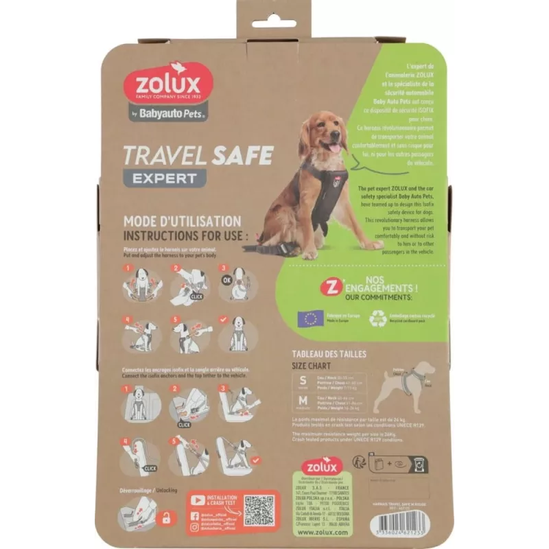 ZOLUX TRAVEL SAFE koiranvaljaat M, koko M, punainen