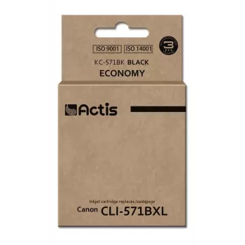 Actis KC-571BK mustekasetti, korvaa Canon CLI-571BK:n, musta, 12 ml