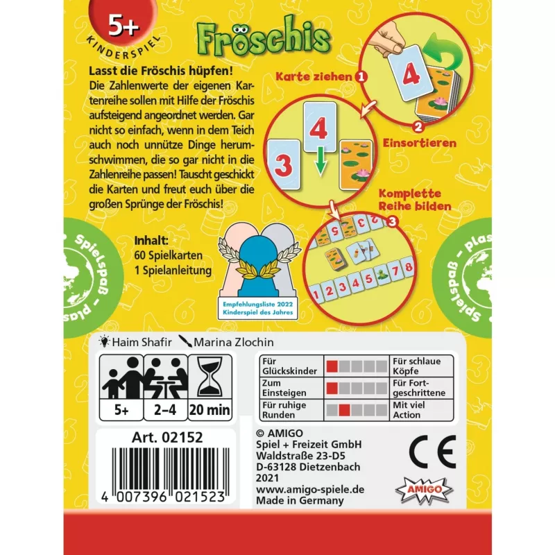 Amigo Fröschis 20 minuutin korttipeli Koncen