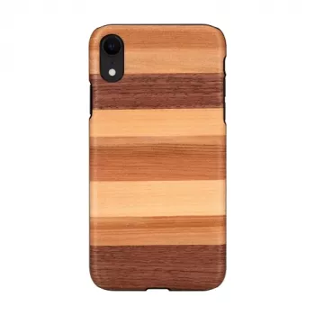 man and wood -suojakotelo älypuhelimelle iPhone XR:lle – musta hiekkapinta