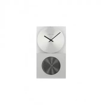 NeXtime kello 3028 OP kello, 16x30,2 cm, seinäkello, lasi, hopea