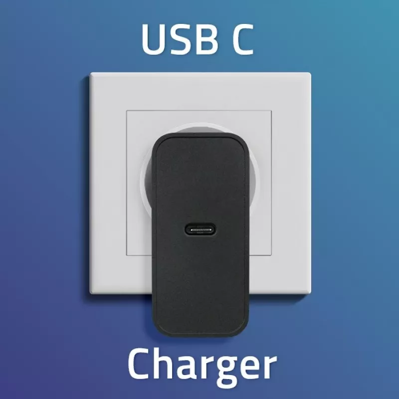 Laturi QOLTEC Super Quick PD 65W USB-C Power Delivery 5–20V, 1x USB-C, USB PD 3.0, Type-C-liitin, 65 W