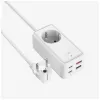 Virtalähdesovitin FIXED FIXCS65-1.5-WH 2× USB-C PD 65 W ja 2× USB-A-liitännöillä