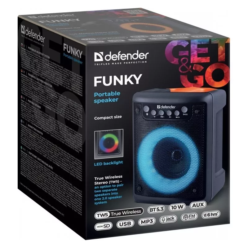 Bluetooth-kaiutin FUNKY 10W, 65053, DEFENDER