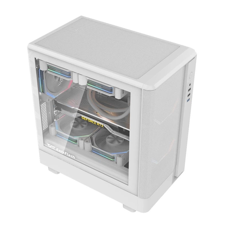 Tietokonekotelo Darkflash DB330M Mesh ATX valkoinen