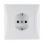 Pistorasia Type-F Berker 47428989, 16 A, 250 V, valkoinen, duroplastikotelo