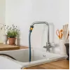 Fiskars 1027062 puutarhaletkun liitin letkuliitin metalli musta, oranssi, hopea 1 kpl