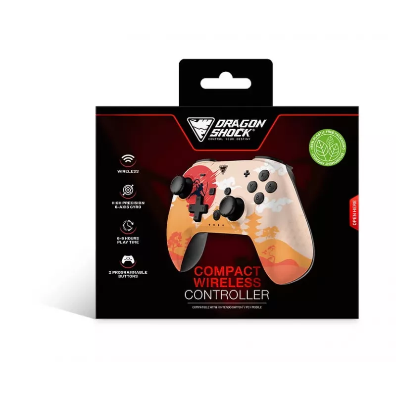 Dragonshock PopTop Compact - peliohjain - Nintendo Switch - Takaisin-painike - D-Pad - Home-painike - Reset-painike - langaton - Bluetooth - USB Type-C (D