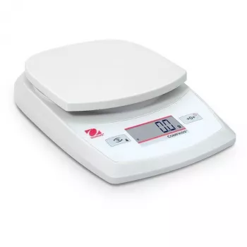 Keittiövaaka OHAUS Compass CR621 – elektroninen kannettava, 0,62 kg kapasiteetti, 0,1 g tarkkuus, LCD, taara, AA-paristo/verkkolaite
