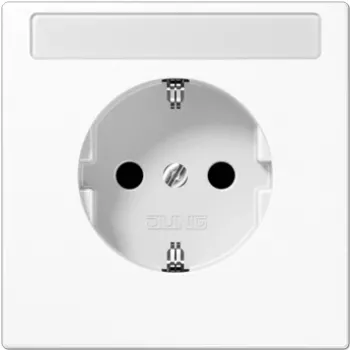 JUNG LS 1520 KINA WW SCHUKO-pistorasia nimikentällä, 16 A 250 V, alppivalkoinen