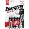 Energizer paristot Alkaline Max AAA LR03, 4 kpl, ympäristöpakkaus