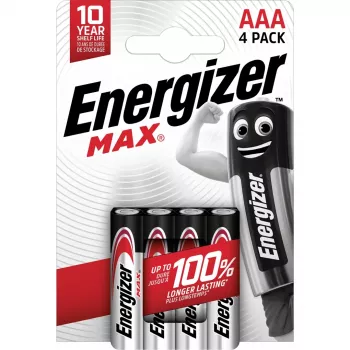 Energizer paristot Alkaline Max AAA LR03, 4 kpl, ympäristöpakkaus