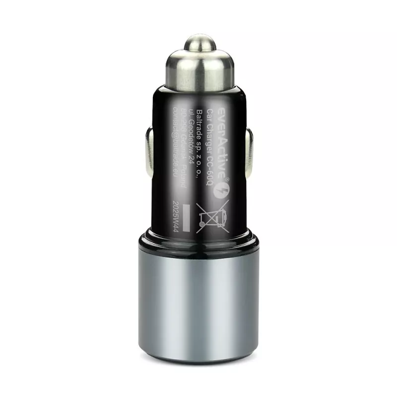 Autolaturi everActive CC-60Q, QC3.0, jopa 83W, USB-autoverkkosovitin