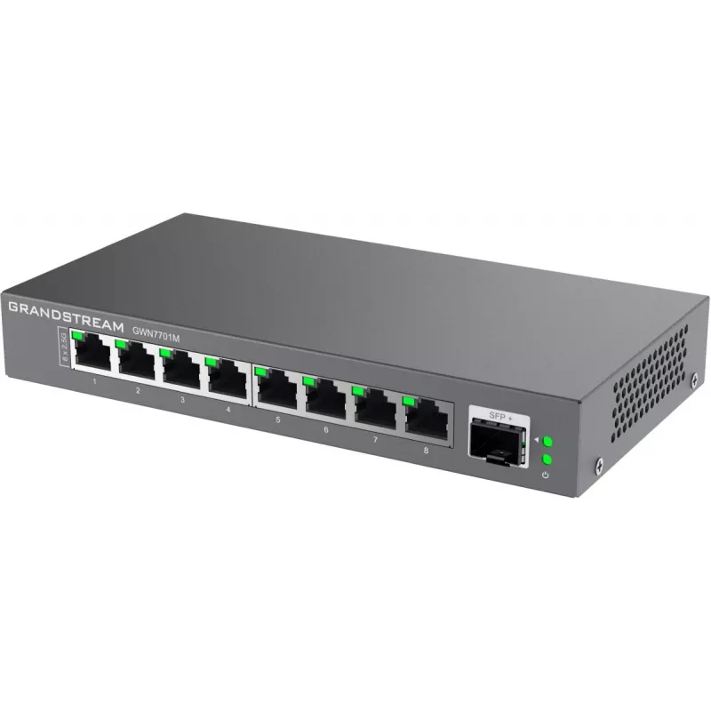 Grandstream Networks GWN7700M hallitsematon verkkokytkin, 5x 2,5G Ethernet (100/1000/2500), 1x SFP+, musta