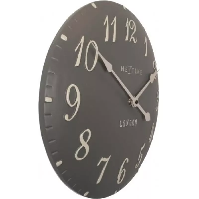 NeXtime kello 3084gs London Arabic, Ø34,5cm, seinäkello, harmaa/valkoinen
