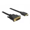 Videokaapeli-adapteri DeLOCK 85582 1 m HDMI Type-A DVI-D musta