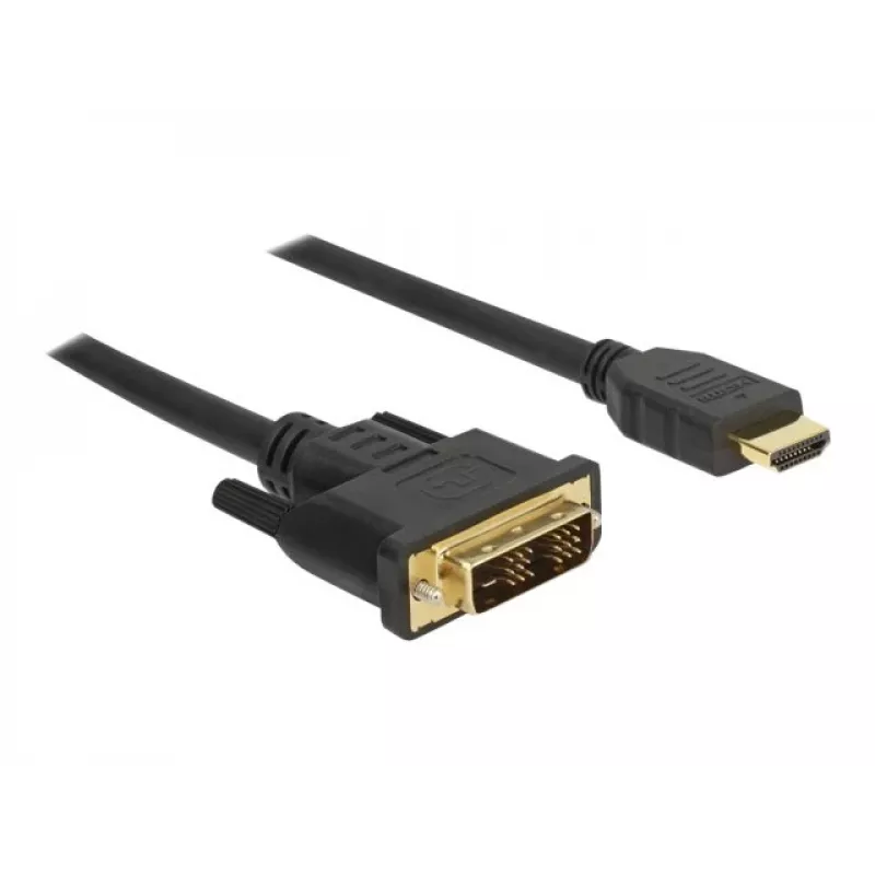 Videokaapeli-adapteri DeLOCK 85582 1 m HDMI Type-A DVI-D musta