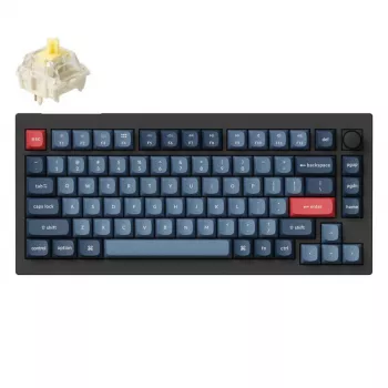 Keychron V1 Max näppäimistö universaali USB RF Wireless Bluetooth musta harmaa 75% mekaaninen