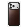 Nomad Rugged Leather Case -puhelinkotelo iPhone 17 Pro, 6,3 inch (16 cm), ruskea, nahka/TPU/alumiini