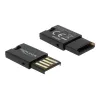 DeLOCK USB 2.0 -kortinlukija musta Micro SD MicroSDHC MicroSDXC 480 Mbit/s