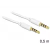 Audiokaapeli 3,5mm DeLOCK 83439 0,5m valkoinen