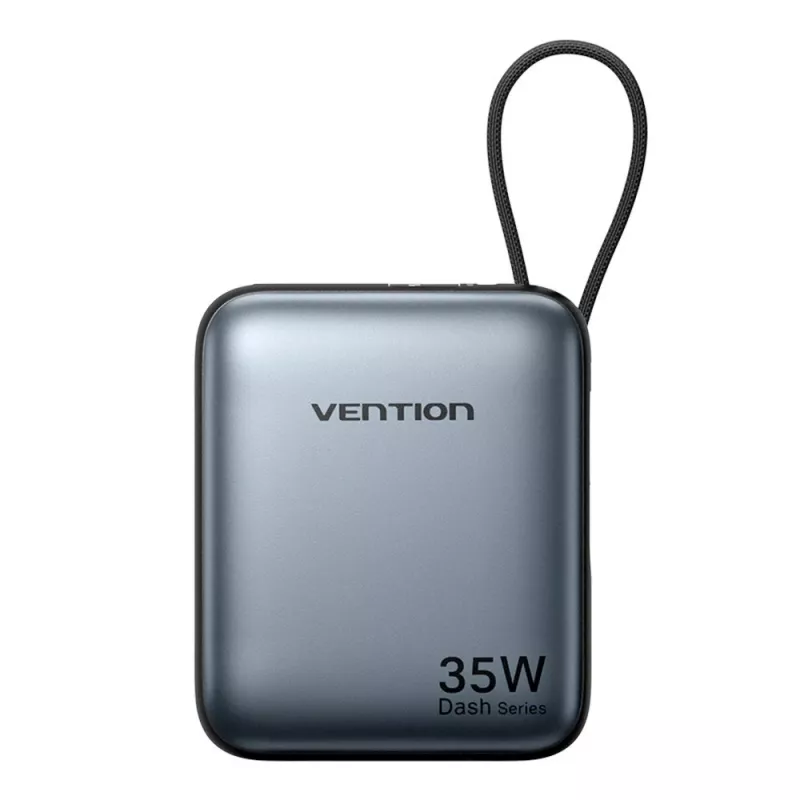 Vention FHEH0 varavirtalähde 10000 mAh 35 W USB-C-kaapelilla, harmaa