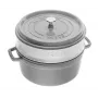 STAUB La Cocotte valurautainen pyöreä pata kannella 40508-819-0 - 3,8 ltr. Graphit
