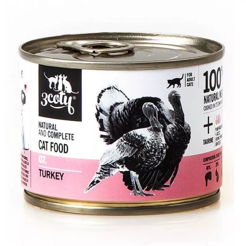 3COTY 07. kalkkuna - märkäruoka kissoille - 180g