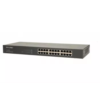 TP-Link 24-porttinen Gigabit räkkikytkin, hallitsematon, Gigabit Ethernet (10/100/1000), full duplex, räkkikiinnitys, 1U