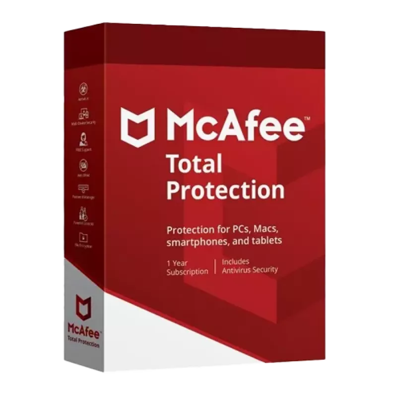 McAfee Total Protection 3 laitetta 1 vuosi