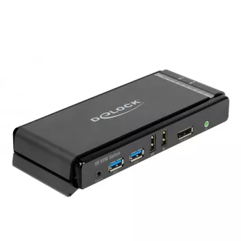KVM-kytkin DeLOCK DisplayPort 1.4 8K 60Hz USB ääni