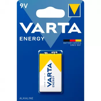 Varta ENERGY 9 V alkaliparisto — 9 V, 48,5 mm korkeus, 46 g, 1 kpl