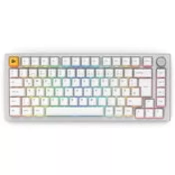 Mekaaninen näppäimistö GLORIOUS GMMK Pro 75 % valkoinen Hot-Swap RGB, ISO-asettelu