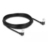 DeLOCK RJ45 verkkokaapeli Cat.6A S/FTP ohut 90° alaspäin 5m musta