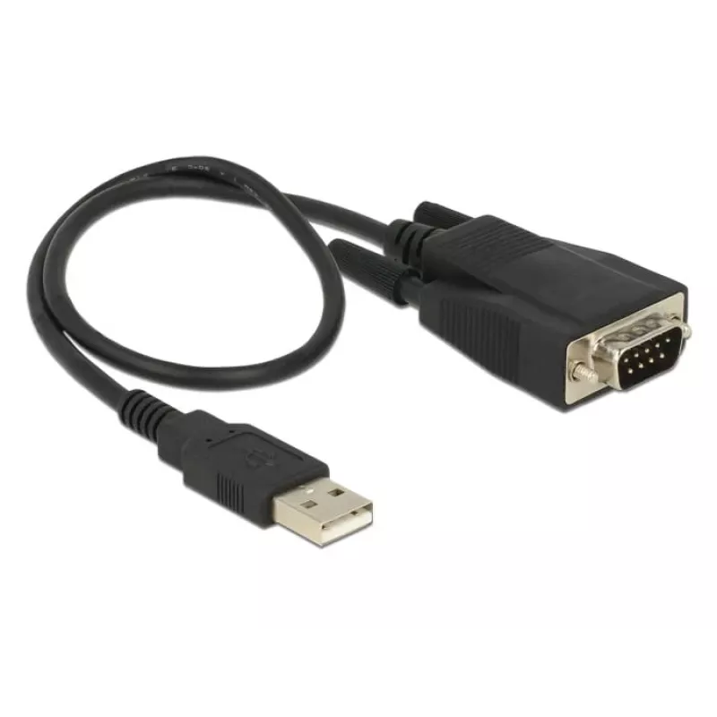 DeLOCK 62958 USB–RS-232-sovitin, USB Type-A, musta