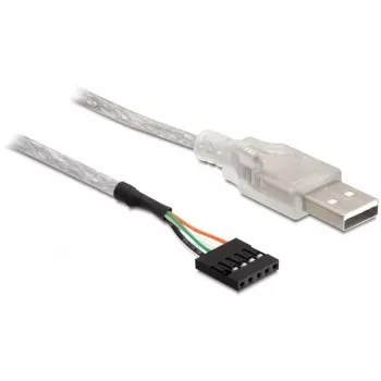 USB 2.0-A -pistoke pin-header-kaapeliin DeLOCK 83078 hopea