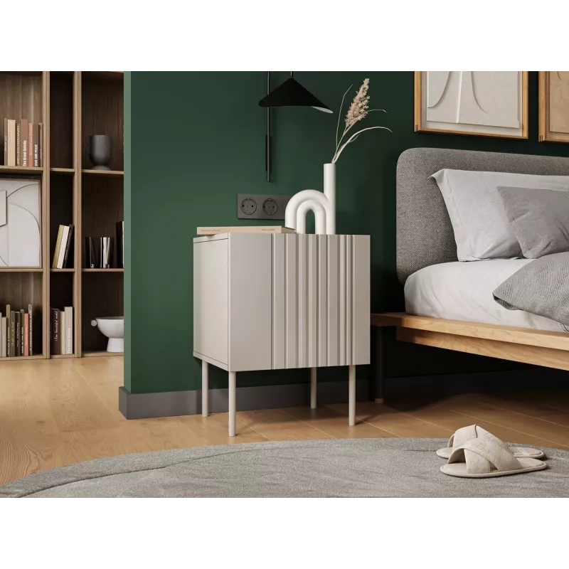 Yöpöytä Cama Meble ISLA 44,5x40x59 cm cashmere matt, MDF & lastulevy, 2 kpl setti