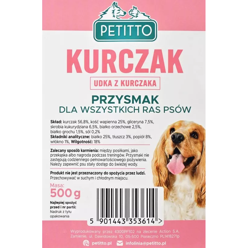 PETITTO Hähnchenschenkel - koiranherkku - 500g