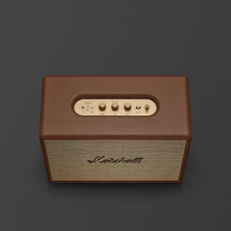 Langaton kaiutin MARSHALL Woburn III ruskea — Multiroom, Bluetooth, Wi‑Fi, analogiset tulot