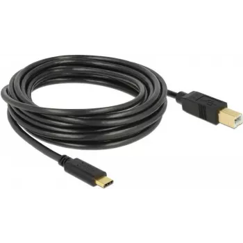 USB-kaapeli DeLOCK 83667 USB 2.0 4 m USB C USB B musta