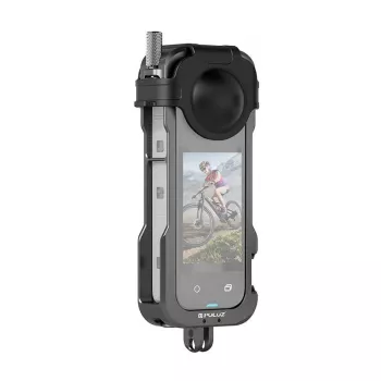 Suojaava metallikehikko Puluz Insta360 X4:lle PU981B linssinsuojuksella