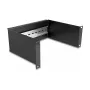 Rack-kiinnitys DeLOCK 10 tuuman DIN-kiskopaneeli 2U musta metalli 180 mm