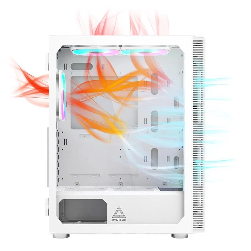 PC-kotelo Montech X3 GLASS Midi-Tower valkoinen