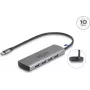 USB-keskitin DeLOCK 64293 Type-C 10000 Mbit/s harmaa