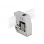 DeLOCK DIN-kiskoadapteri RJ45-liitin – RJ45-liitin Cat.6A harmaa