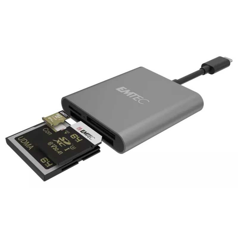 Kortinlukija Emtec ECCAREADT610C USB 3.1 harmaa