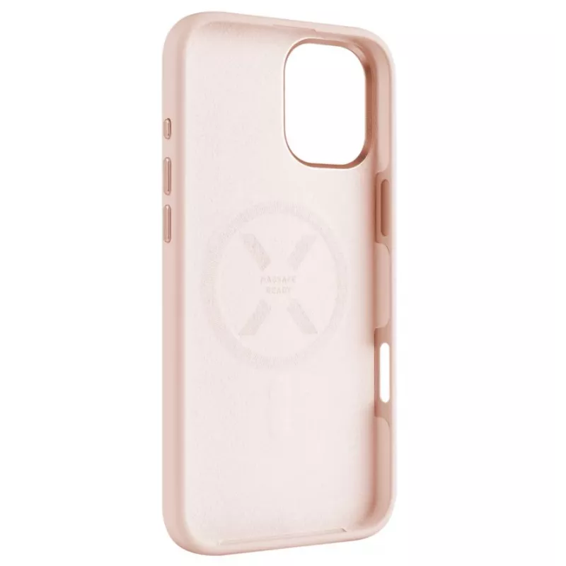 Fixed MagFlow | Takakansi | Apple | iPhone 16 Plus | Nestemäinen silikoni | Pinkki