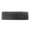 Näppäimistö Gembird KB-U-103-RU toimisto USB QWERTY englanti venäjä musta